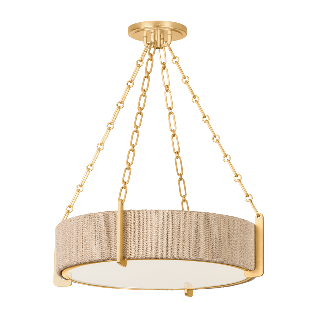 Hudson Valley Lighting Quebec 4 Light 22 inch Gold Leaf Chandelier Ceiling Light