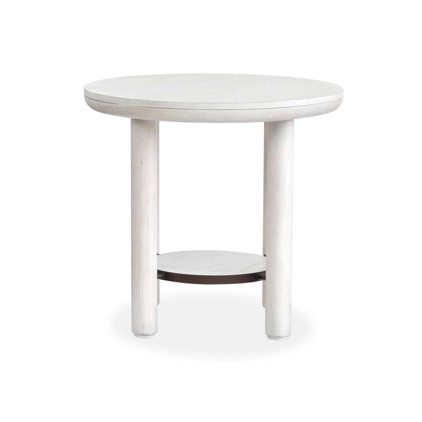 Salt Life Home Sunset Cove Moonlight Pearl Round End Table