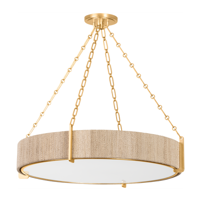 Hudson Valley Lighting Quebec 6 Light 30.75 inch Gold Leaf Chandelier Ceiling Light