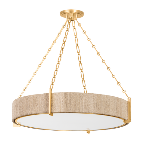 Hudson Valley Lighting Quebec 6 Light 30.75 inch Gold Leaf Chandelier Ceiling Light