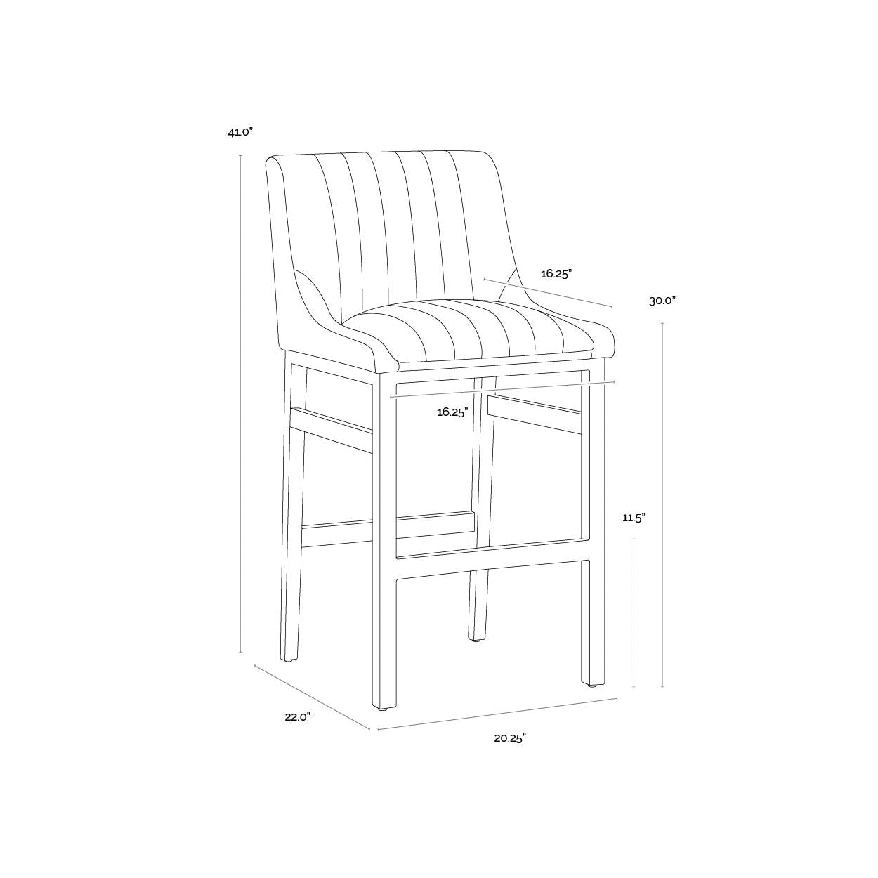 Sunpan Halden Barstool