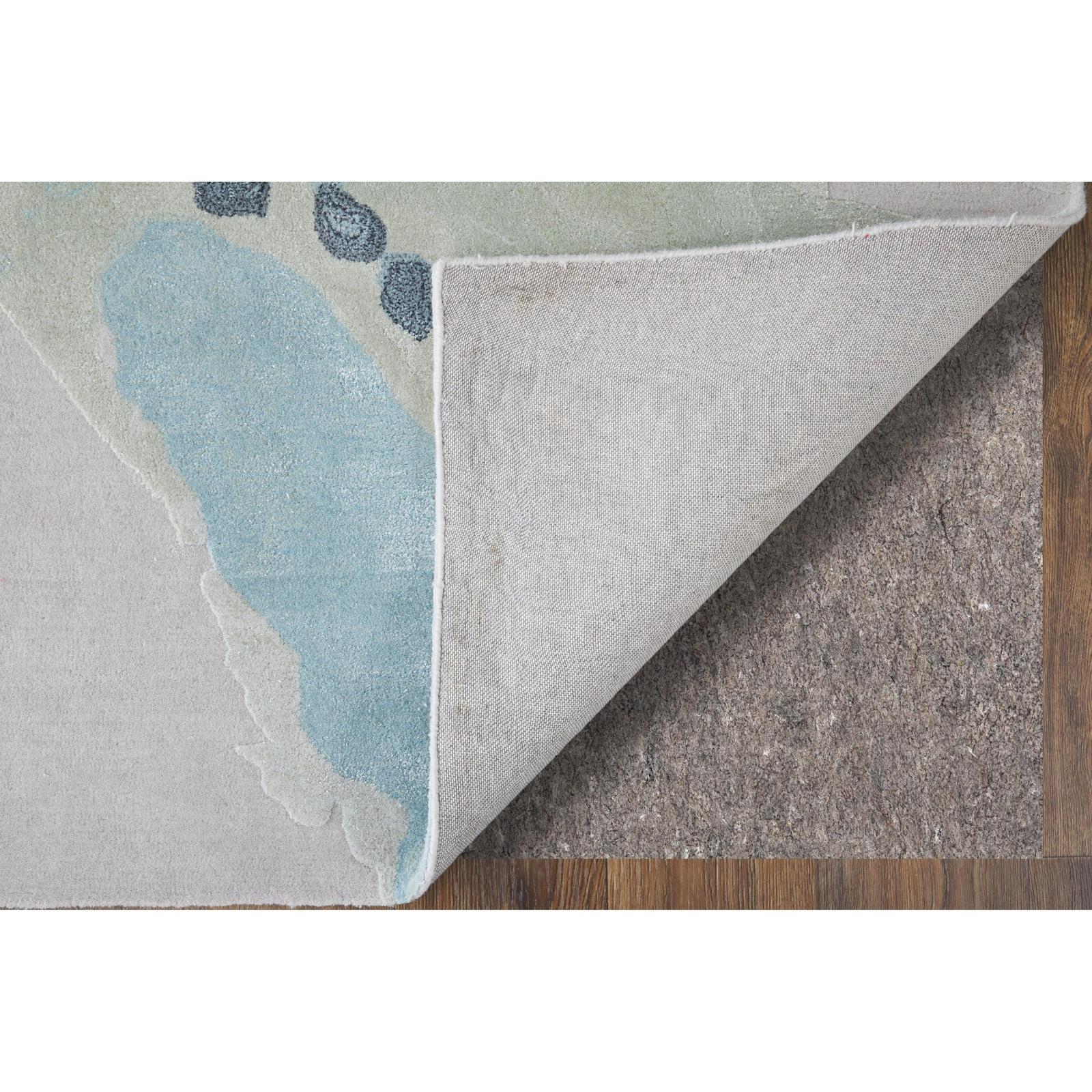 Feizy Kawai 8986F Modern Abstract Rug in Green/Blue/Ivory
