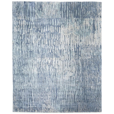 Feizy Braden 8A49F Modern Abstract Rug in Blue/Ivory