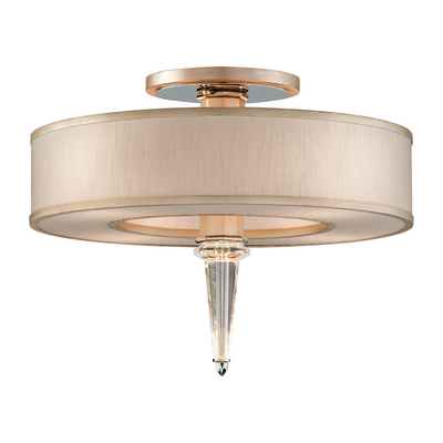 Corbett Harlow 8 Light Warm Silver Leaf Semi Flush Ceiling Light Clearance