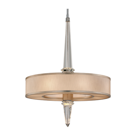 Corbett Modernist 6 Light Polished Stainless with Silver/Gold Leaf Pendant Ceiling Light DSC
