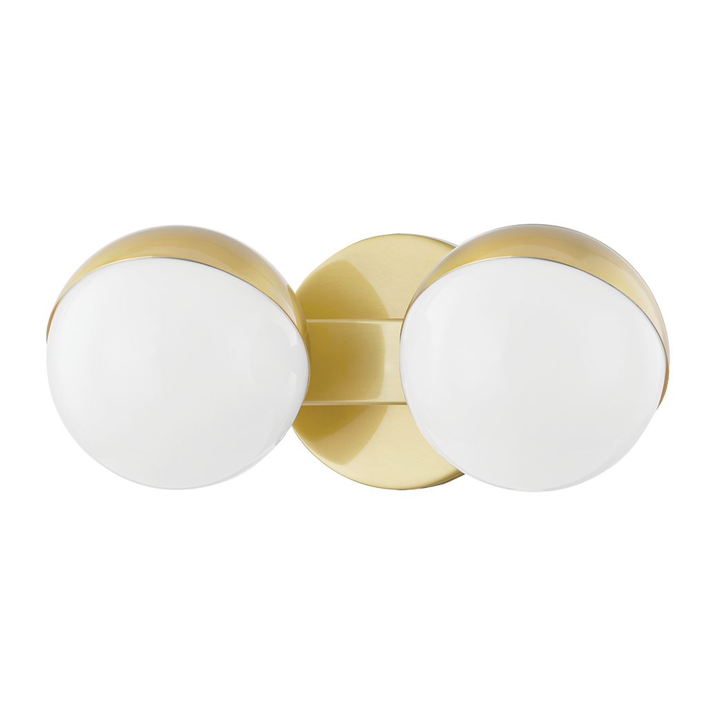 Hudson Valley Lighting Lodi 2 Light 11.25 inch Aged Brass Bath and Vanity Wall Light Clearance