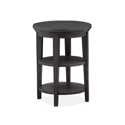 Magnussen Home Westley Falls Graphite Round Accent End Table
