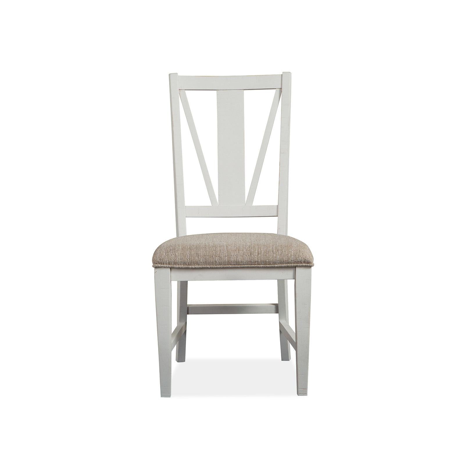 Magnussen Home Heron Cove Chalk White And Dovetail Grey Side Chair Set of 2