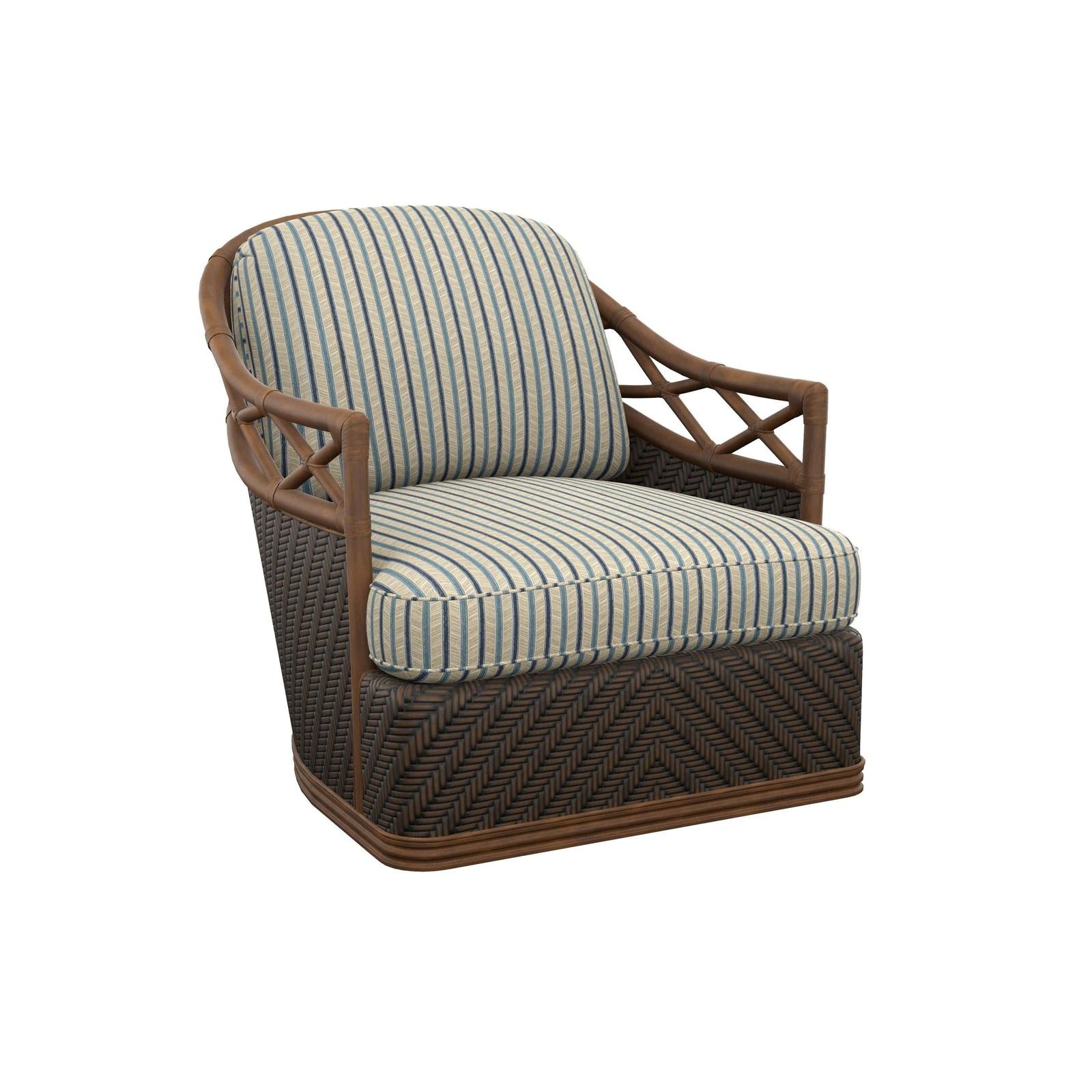 Tommy Bahama Home Featured Upholstery Diamond Cove Swivel Chair
