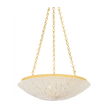 Hudson Valley Lighting Summerside 4 Light 24.75 inch Vintage Gold Leaf Pendant Ceiling Light