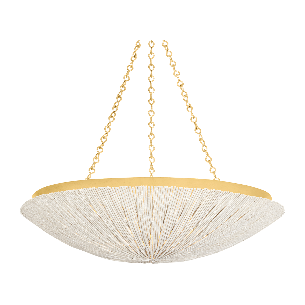 Hudson Valley Lighting Summerside 6 Light 37 inch Vintage Gold Leaf Pendant Ceiling Light