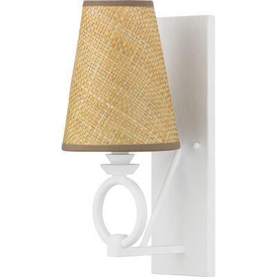 Hudson Valley Lighting Pendelton 1 Light 6 inch White Plaster Wall Sconce Wall Light