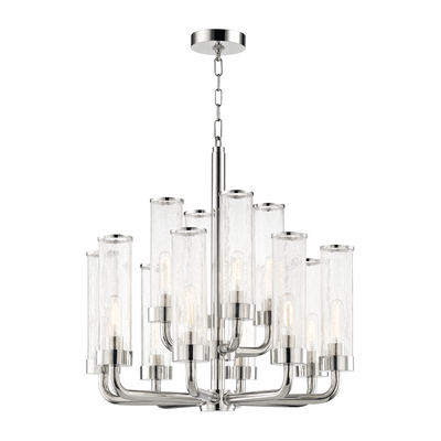 Hudson Valley Lighting Soriano 12 Light 26.5 inch Polished Nickel Chandelier Ceiling Light Clearance