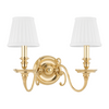 Hudson Valley Lighting Charleston 2 Light 16 inch Aged Brass Wall Sconce Wall Light