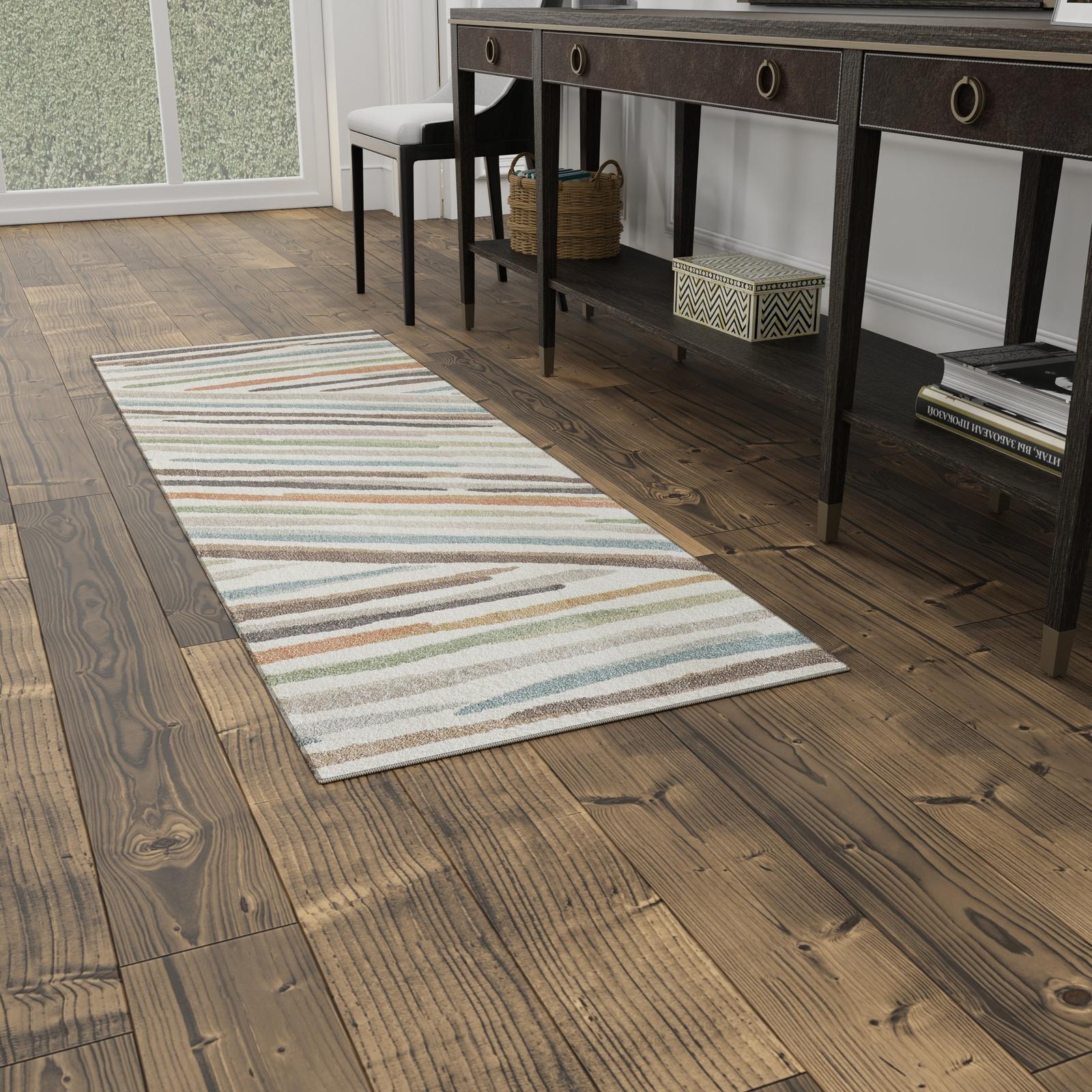 Feizy Eden 39QXF Modern Abstract Rug in Ivory/Brown/Blue