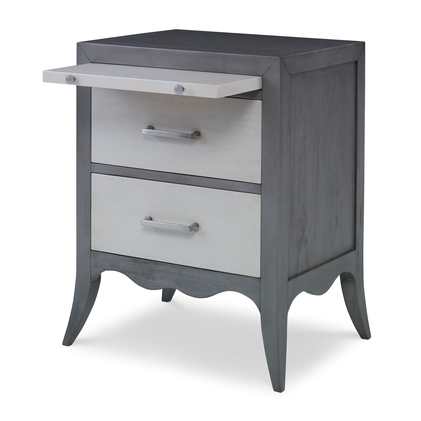 Ambella Beatrix Nightstand - Ash Grey / Linen