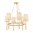 Hudson Valley Lighting Bridgeton 6 Light Aged Brass Chandelier Ceiling Light