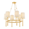 Hudson Valley Lighting Bridgeton 6 Light Aged Brass Chandelier Ceiling Light