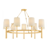 Hudson Valley Lighting Bridgeton 9 Light Aged Brass Chandelier Ceiling Light