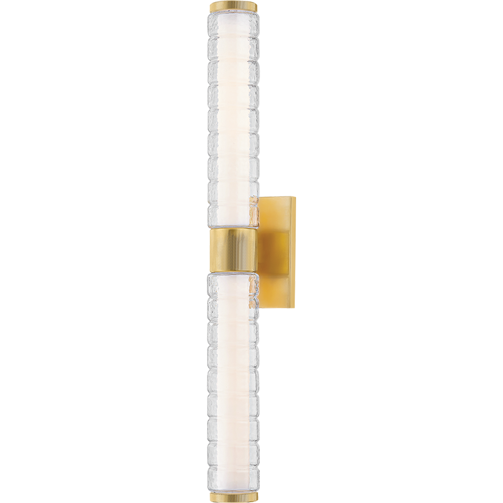 Hudson Valley Lighting Castor 2 Light 4.25 inch Aged Brass Bath and Vanity Wall Light