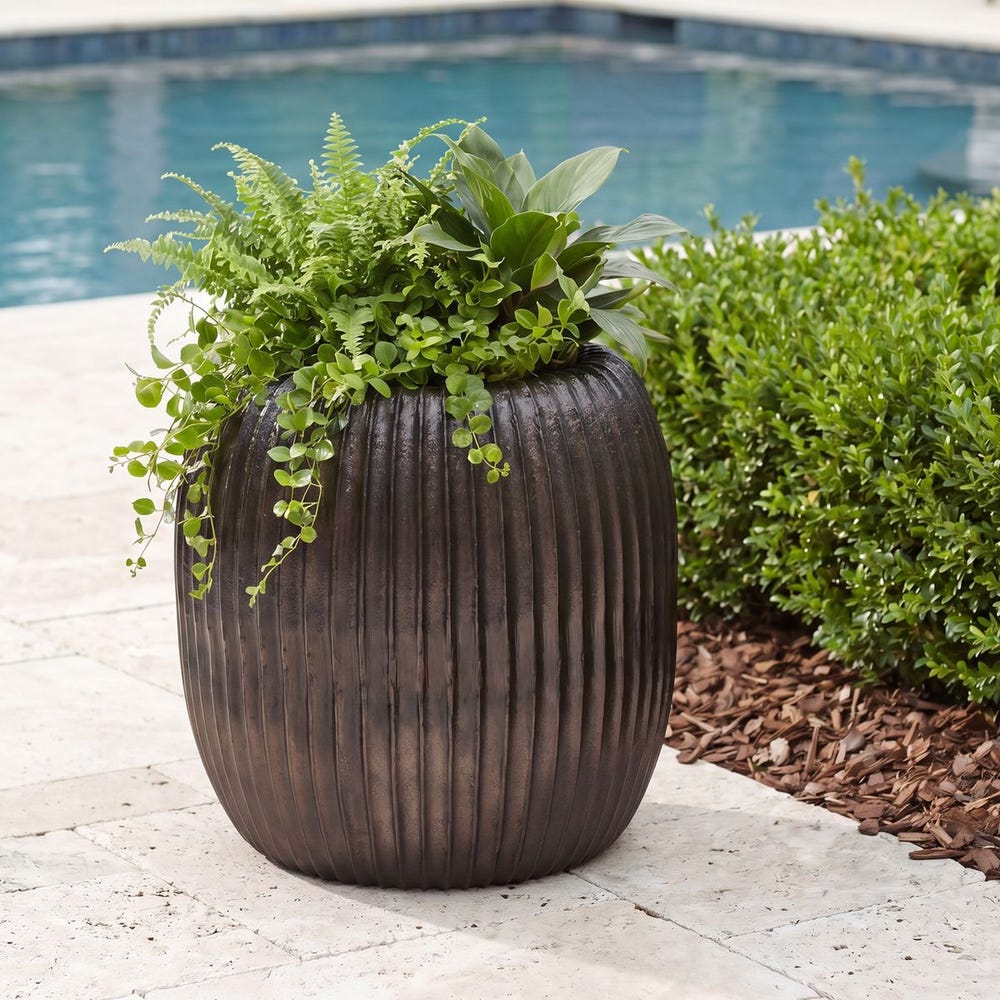 Uttermost Vector Ridge Indoor-Outdoor Planter