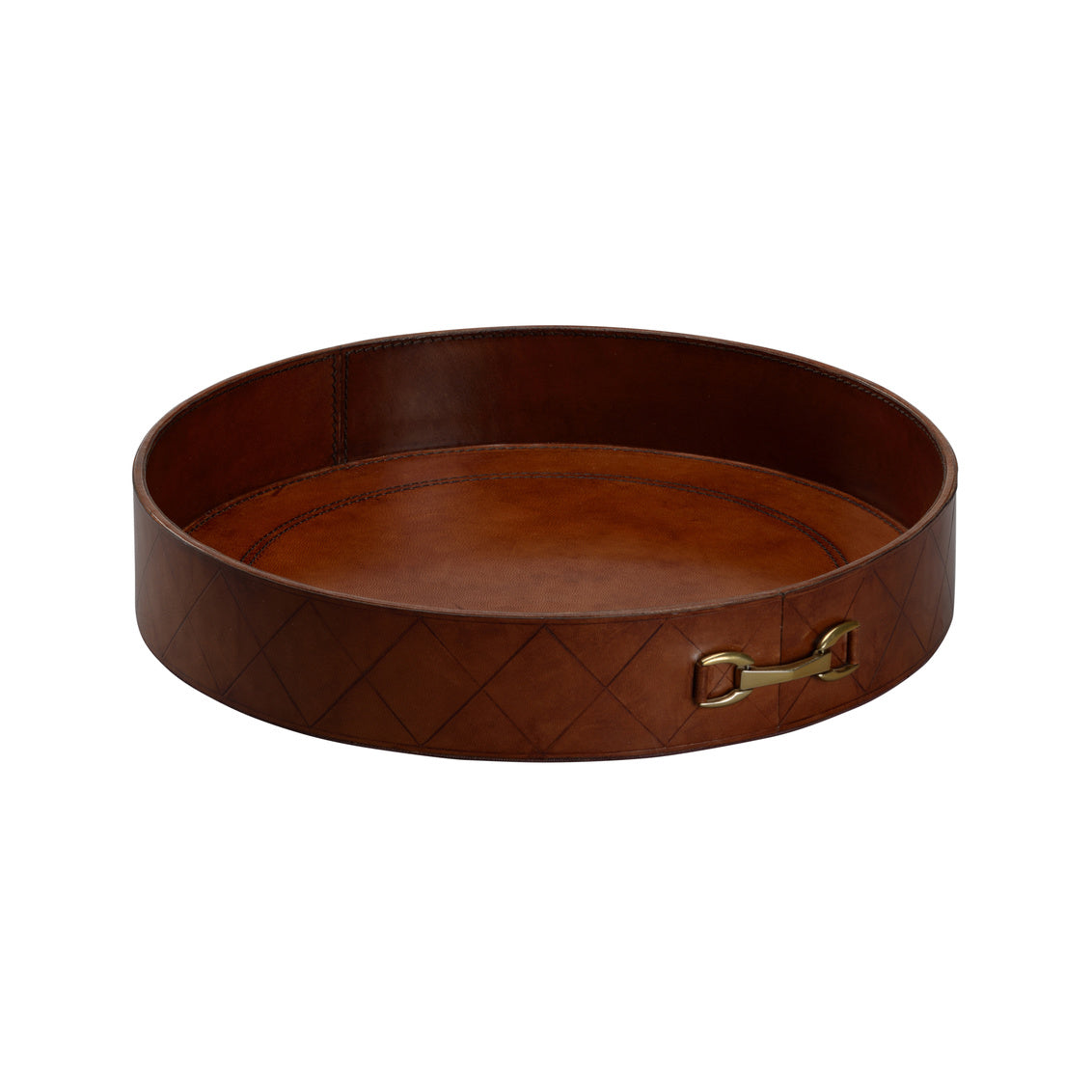 Chelsea House Leather Small Metal Tray