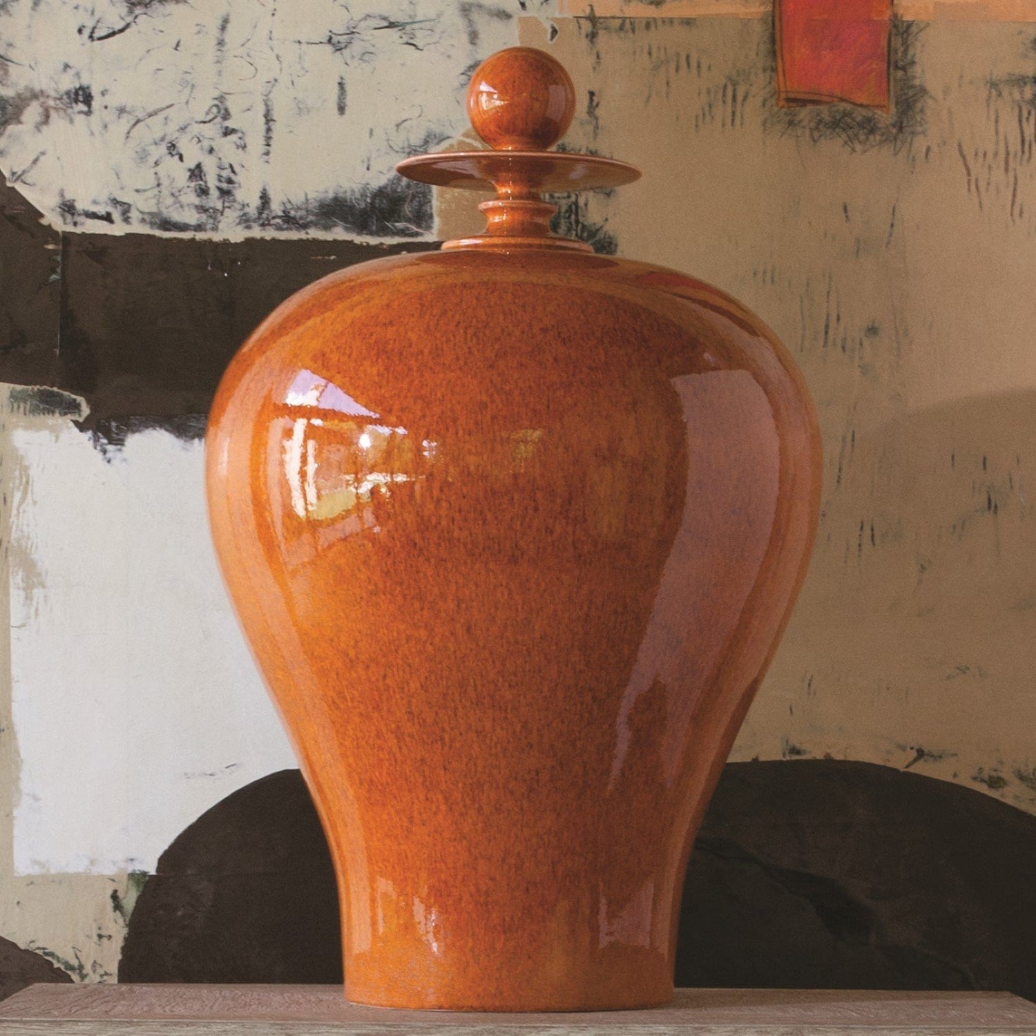Global Views Happy Temple Jar
