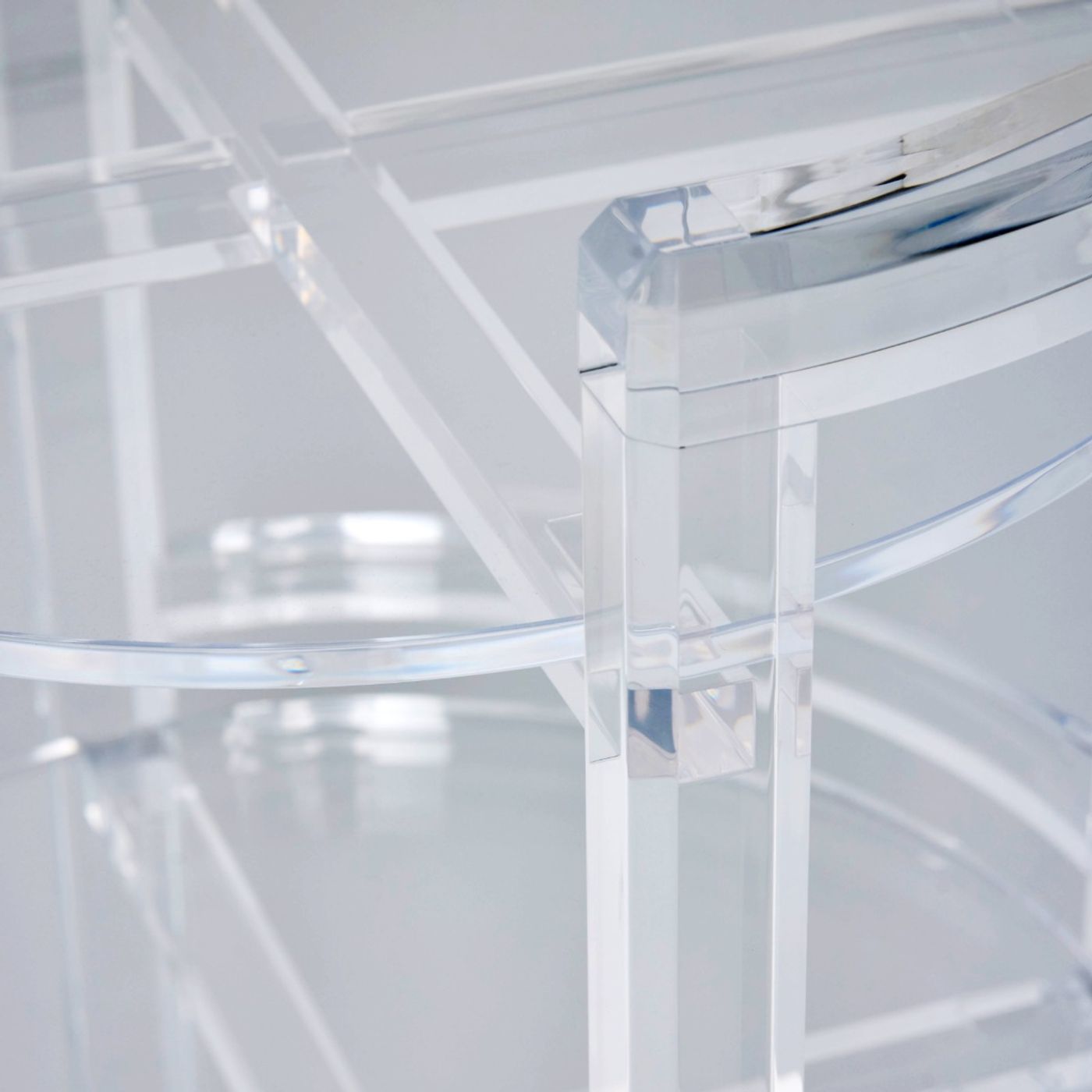 Interlude Diego Acrylic Bar Cart