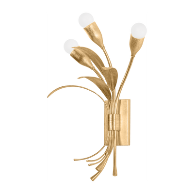 Hudson Valley Lighting Bilston 3 Light 12.75 inch Vintage Gold Leaf Wall Sconce Wall Light