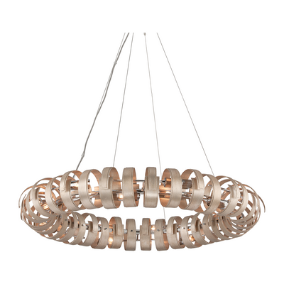 Corbett Recoil 14 Light Textured Antique Silver Leaf Chandelier Ceiling Light Clearance