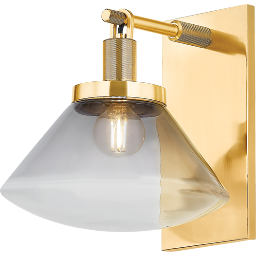 Hudson Valley Lighting Mendon 1 Light 8.5 inch Aged Brass Wall Sconce Wall Light