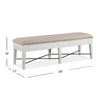 Magnussen Home Heron Cove Chalk White And Dovetail Grey Upholstered Bench