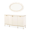 Michael Amini La Terrazza Sideboard with Mirror - Creamy Pearl