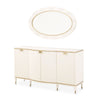 Michael Amini La Terrazza Sideboard with Mirror - Creamy Pearl