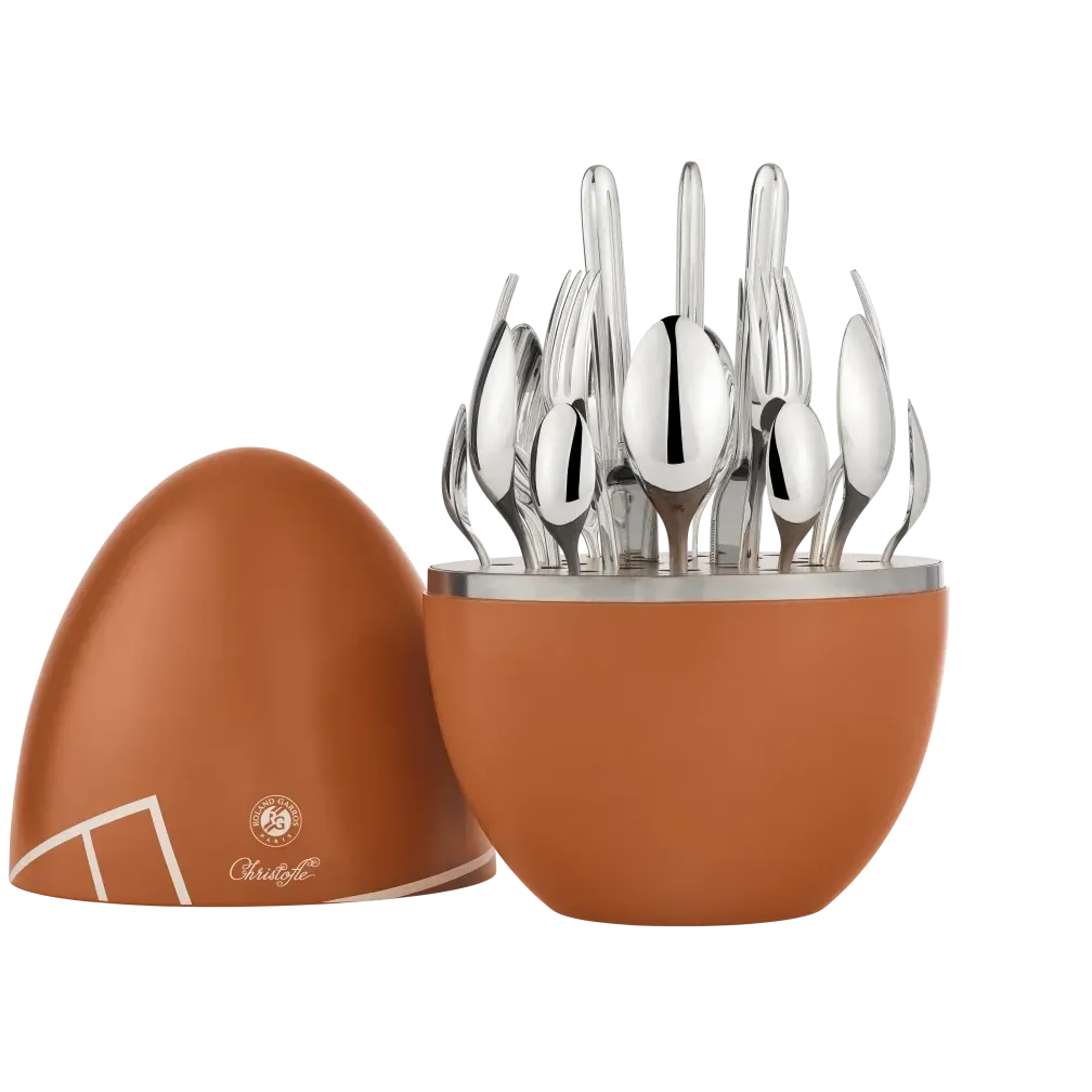 Christofle Mood Roland-Garros Mood Party - Silver-Plated 24-Piece Flatware Set