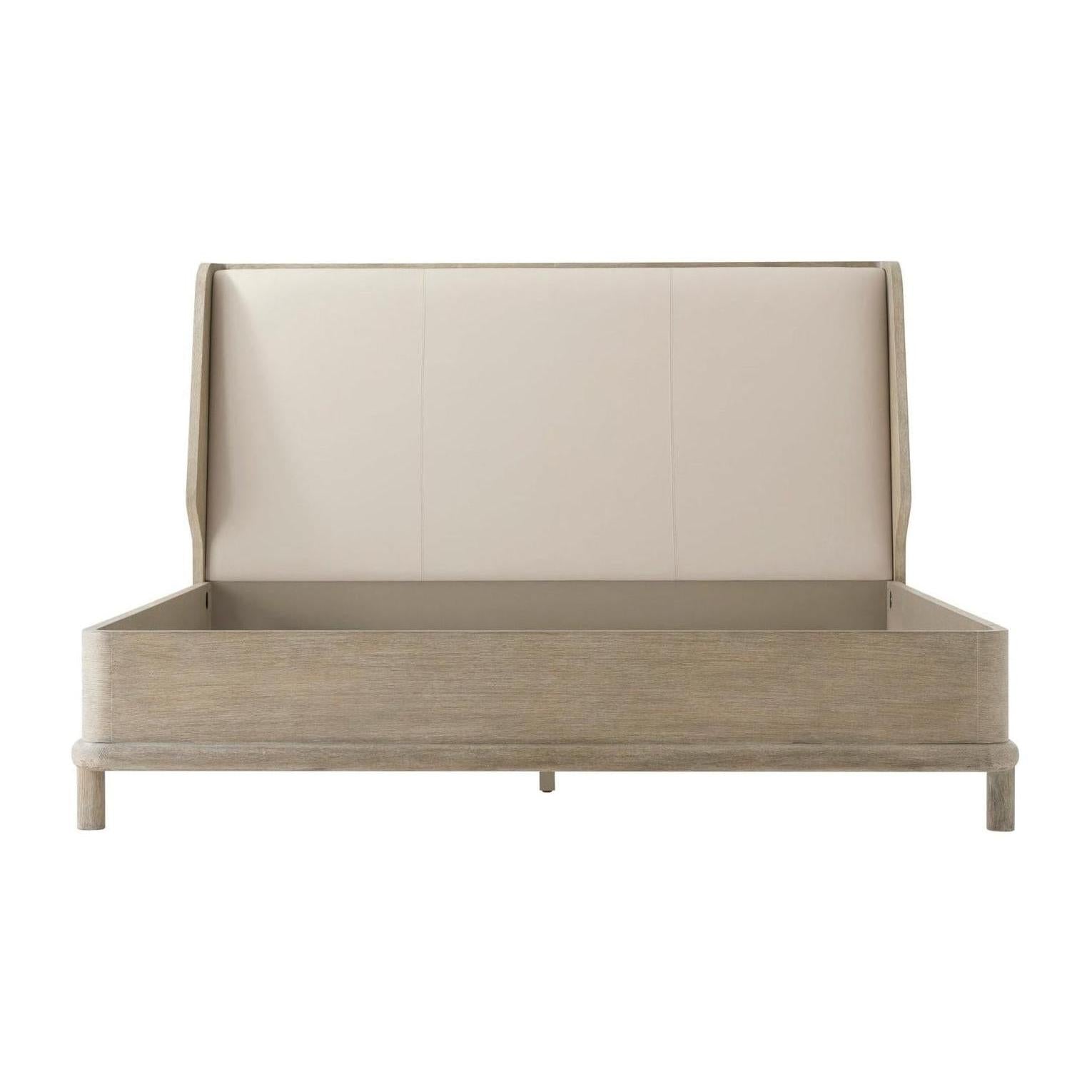 Theodore Alexander Repose Wooden with Upholstered Headboard Bed