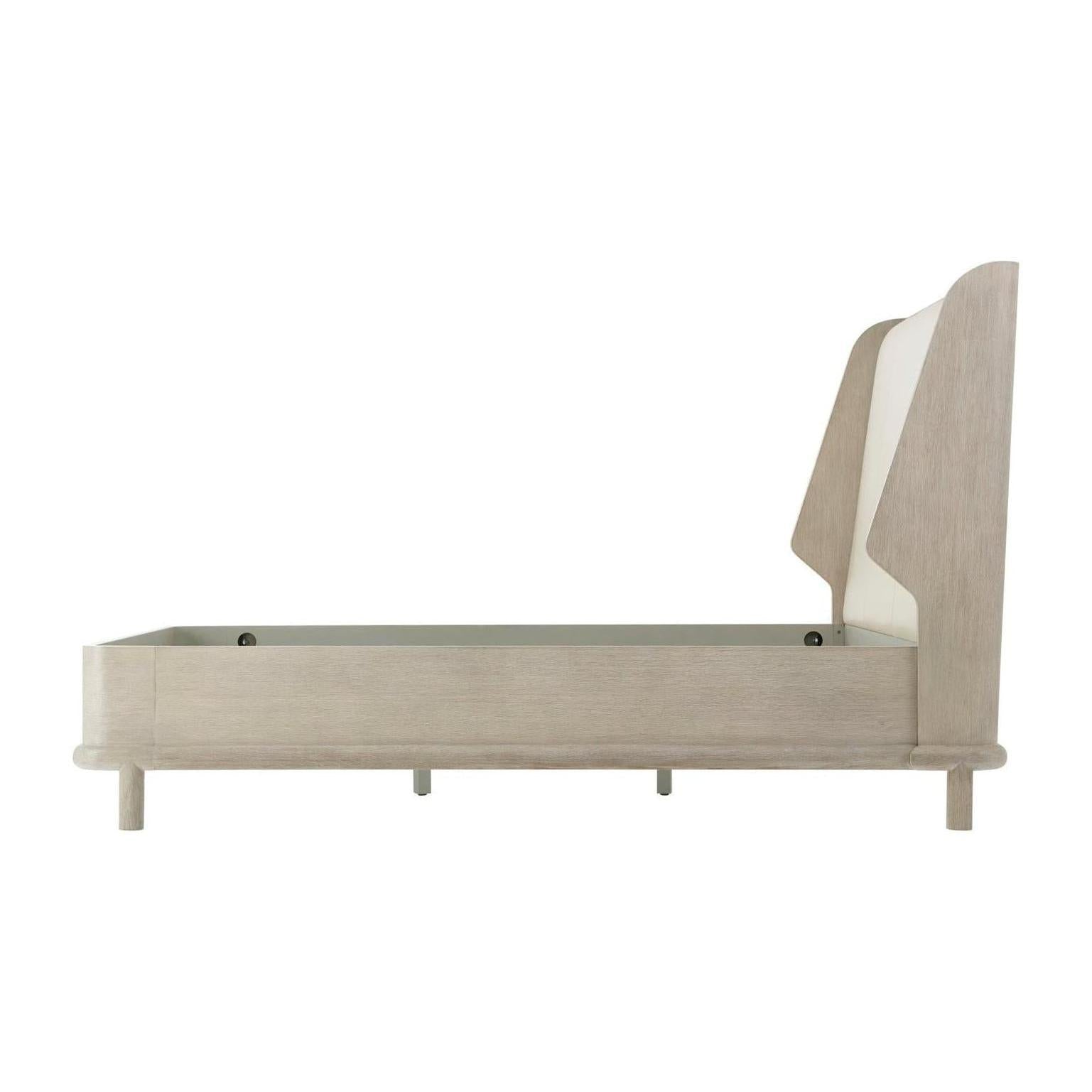Theodore Alexander Repose Wooden with Upholstered Headboard Bed