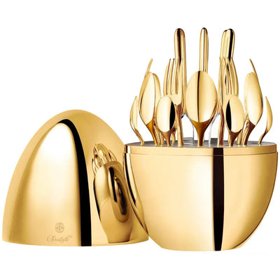 Christofle Mood Gold 24-Carat 24-Piece Gold Flatware Set