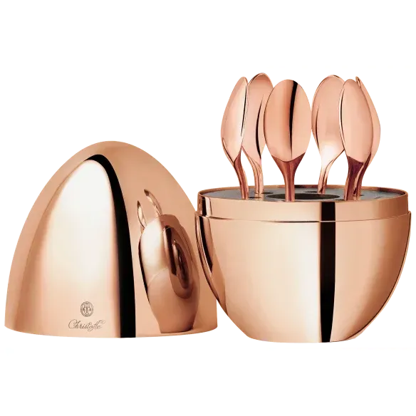 Christofle Mood Coffee Rose Gold 6-Piece Espresso Spoon Set