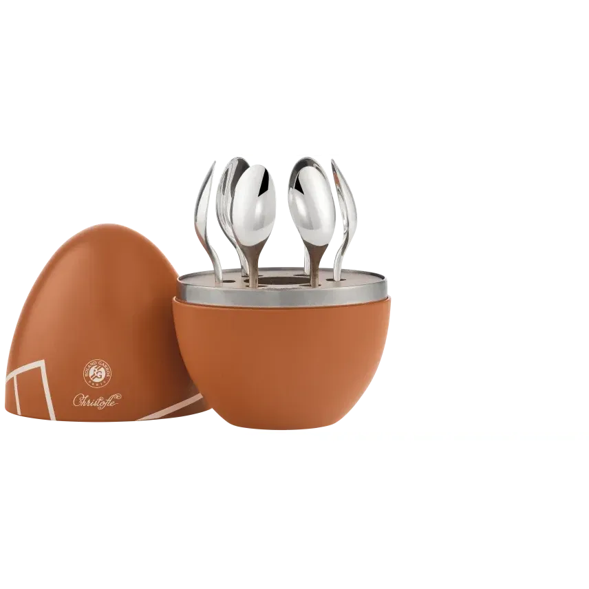 Christofle Mood Roland-Garros Mood Coffee - Silver-Plated 6-Piece Espresso Spoon Set