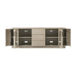 Theodore Alexander Repose Glass Door Media Console With Drawers and Side Storage