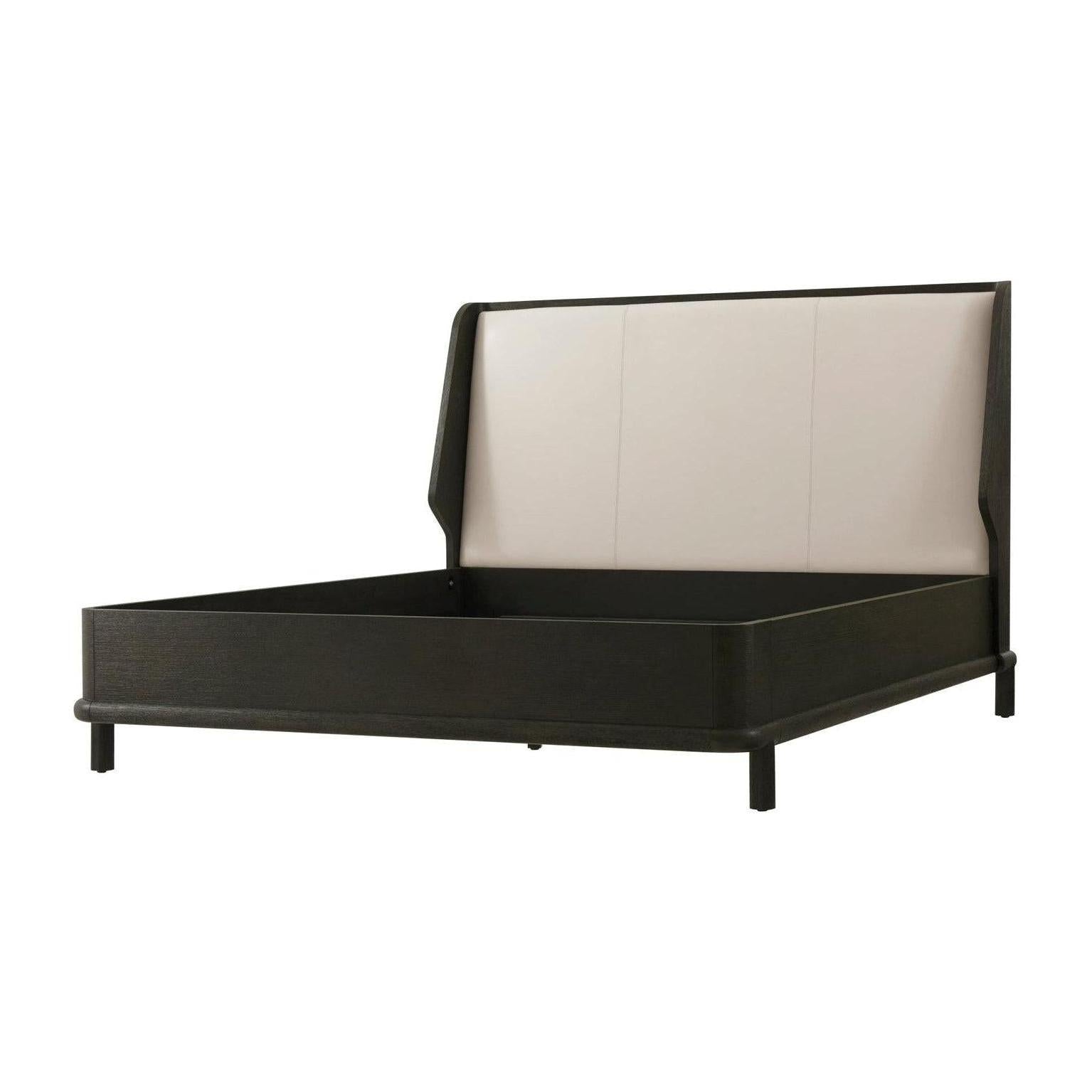 Theodore Alexander Repose Wooden with Upholstered Headboard Bed