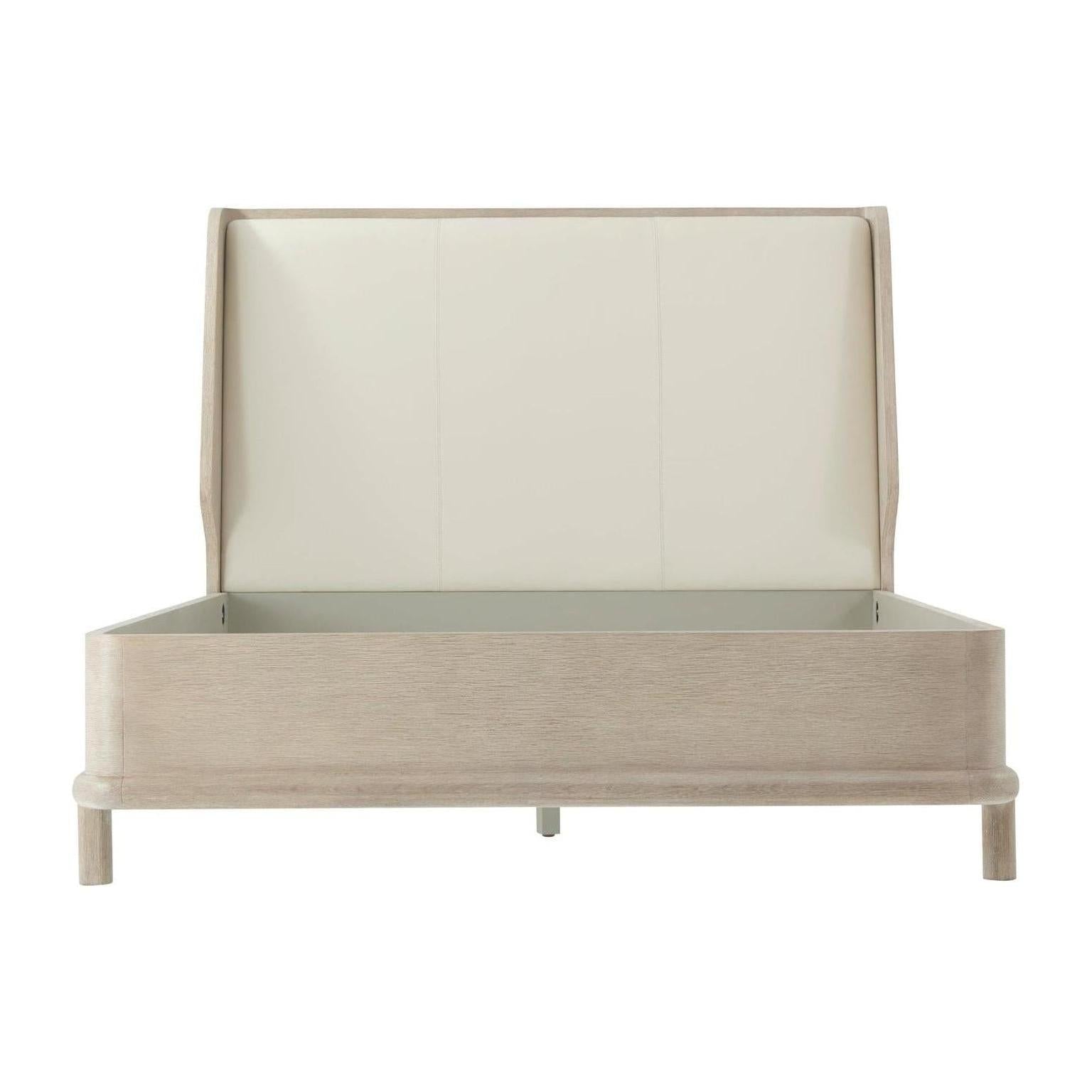 Theodore Alexander Repose Wooden with Upholstered Headboard Bed