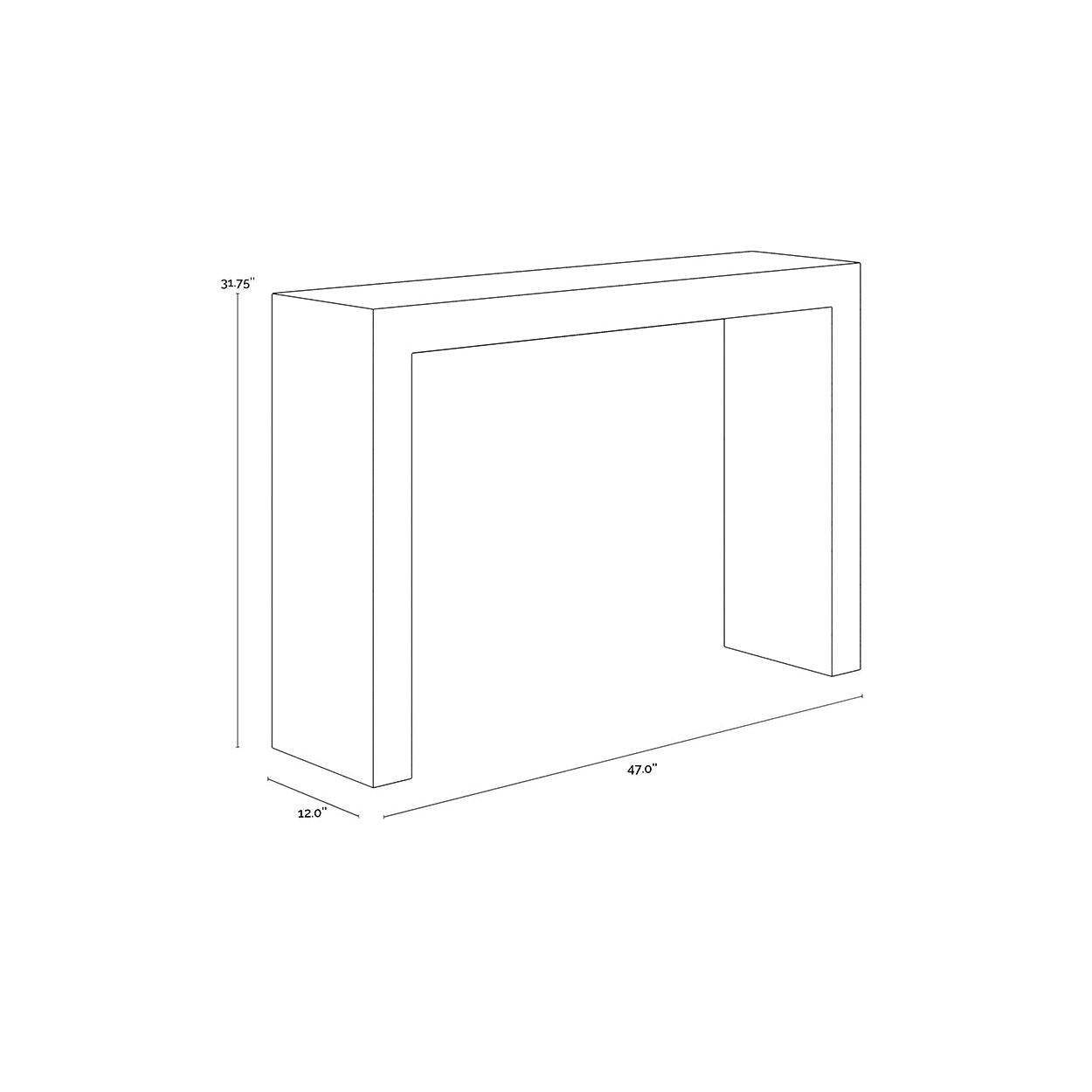 Sunpan Axle Grey Console Table Clearance