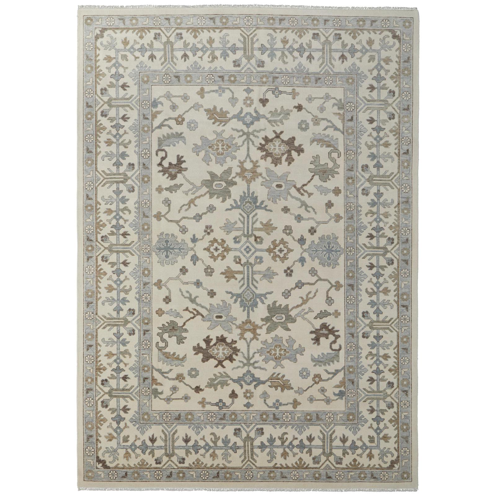 Feizy Karina 69G5F Transitional Floral & Botanical Rug in Ivory/Gray/B ...