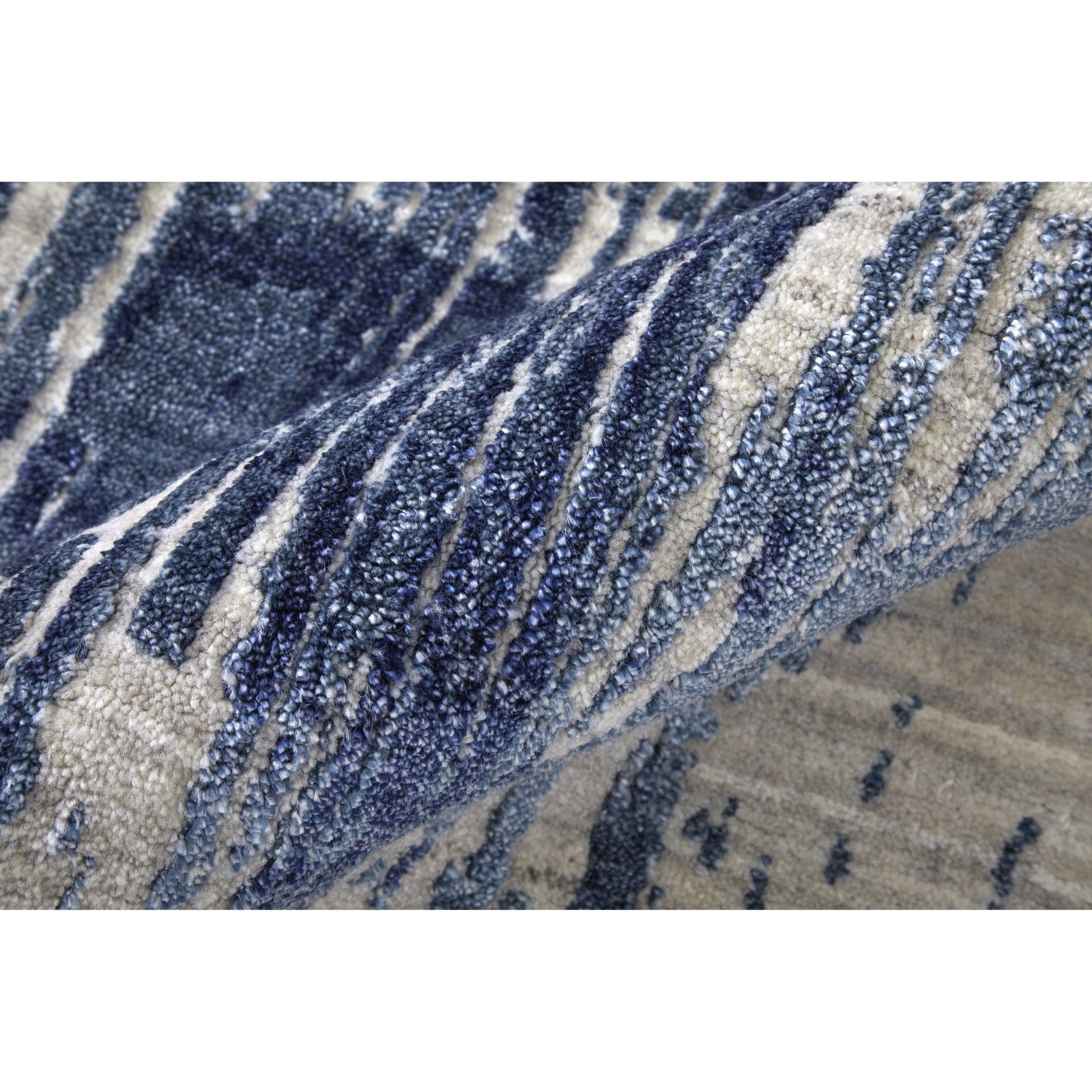 Feizy Eastfield 69AGF Modern Abstract in Blue/Ivory