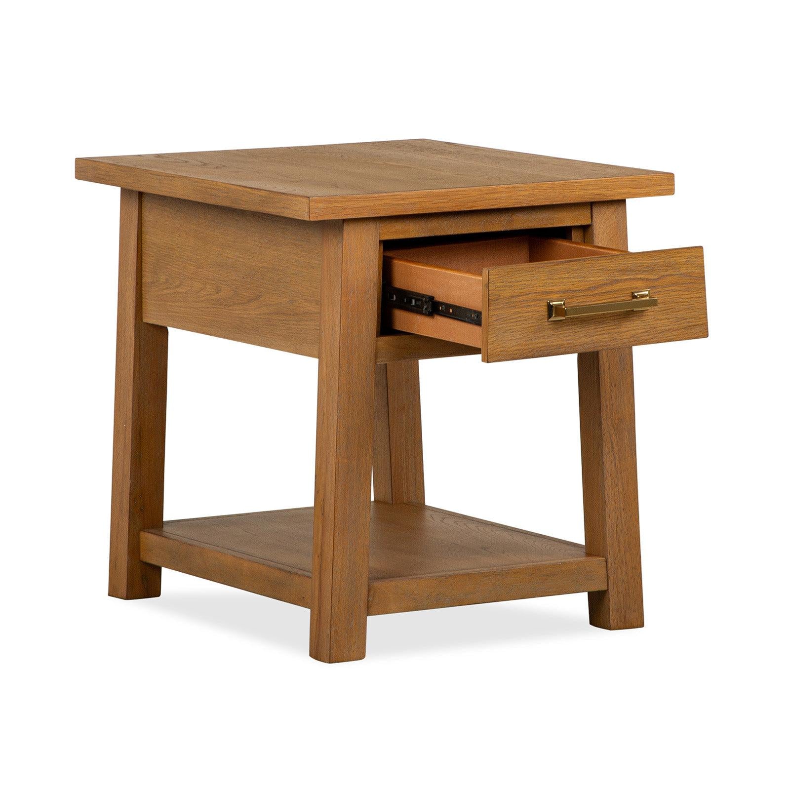 Magnussen Home Lindon Belgian Wheat Drawer End Table