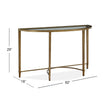 Magnussen Home Copia Antiqued Silver With Gold Tint Demilune Sofa Table