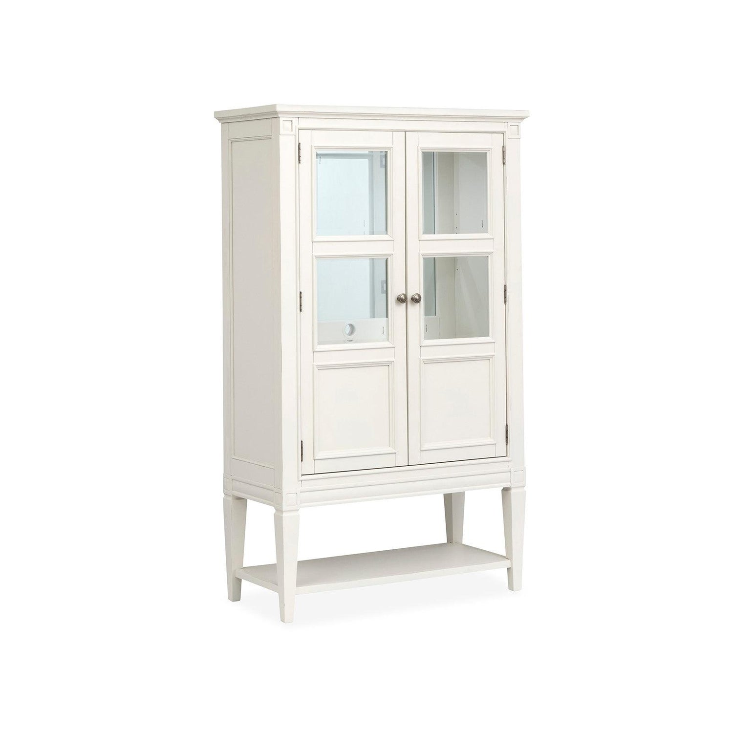 Magnussen Home Willowbrook Egg Shell White Display Cabinet