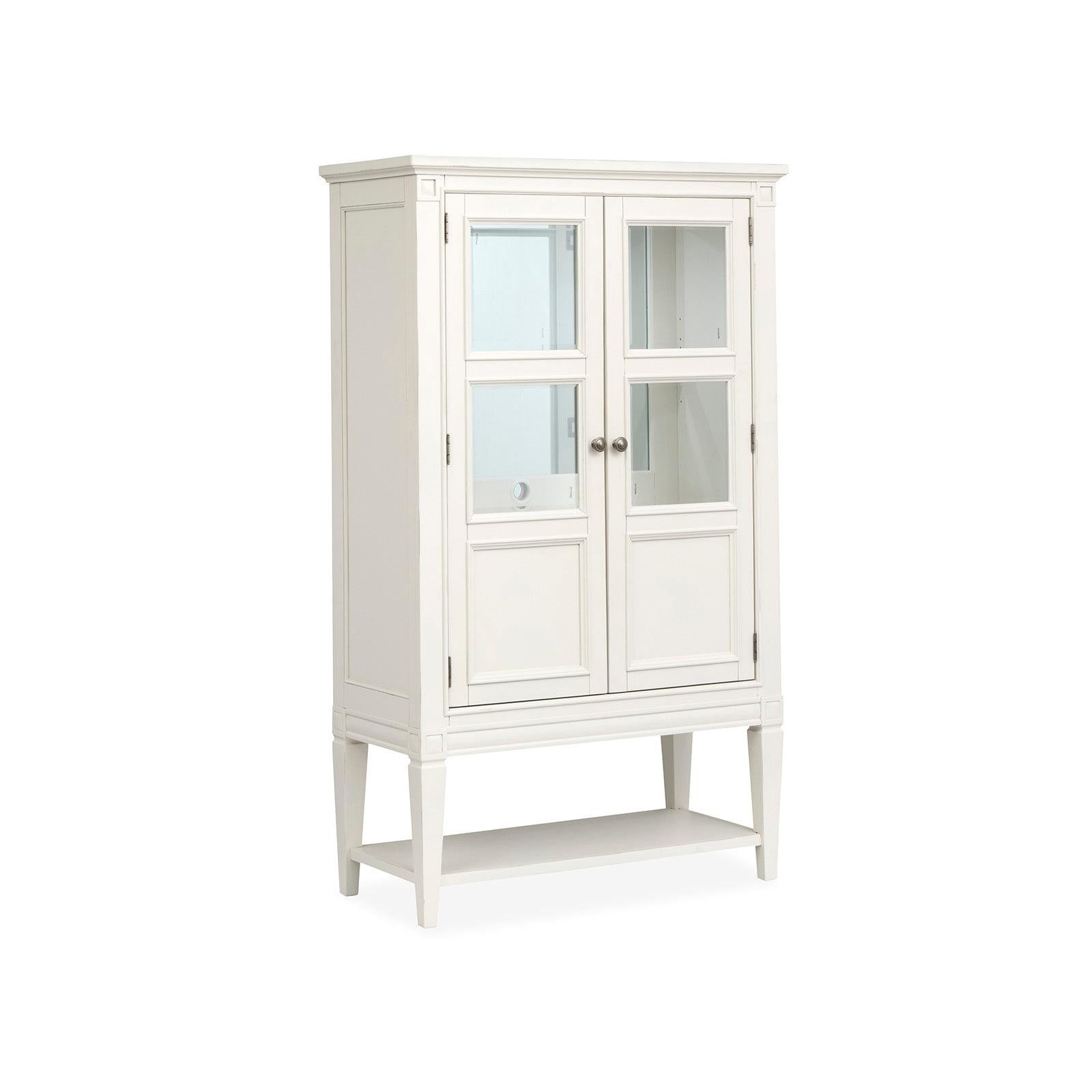 Magnussen Home Willowbrook Egg Shell White Display Cabinet